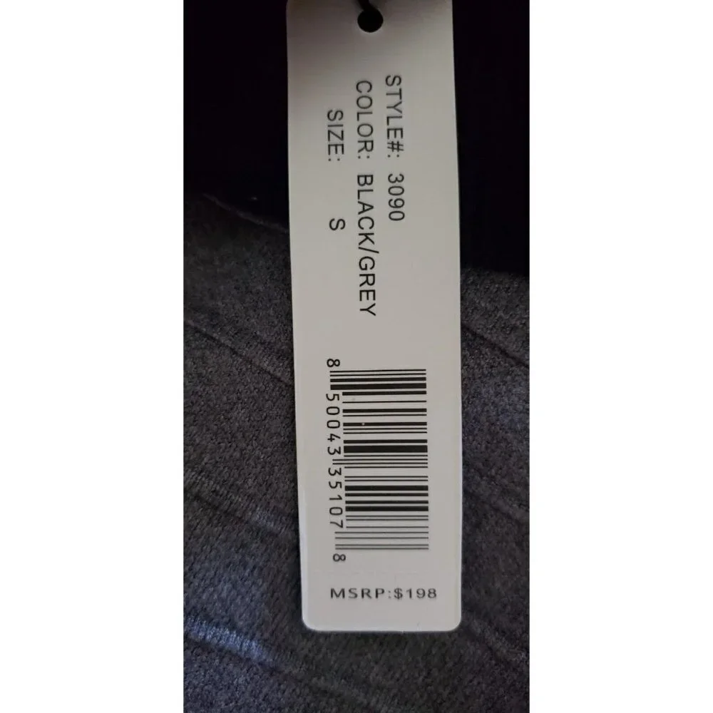 NWT ROMIMONA WOMEN'S BLACK GREY ZIPPER CLOSURE SWEATER TOP CARDIGAN SMALL - Picture 10 of 10